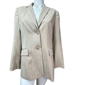 Talbots Beige Pinstripe Blazer